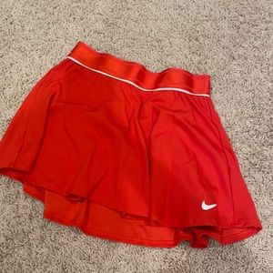 red nike tennis skirt